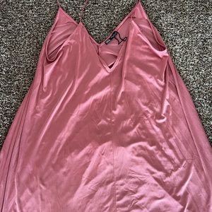 Zara pink midi slip dress